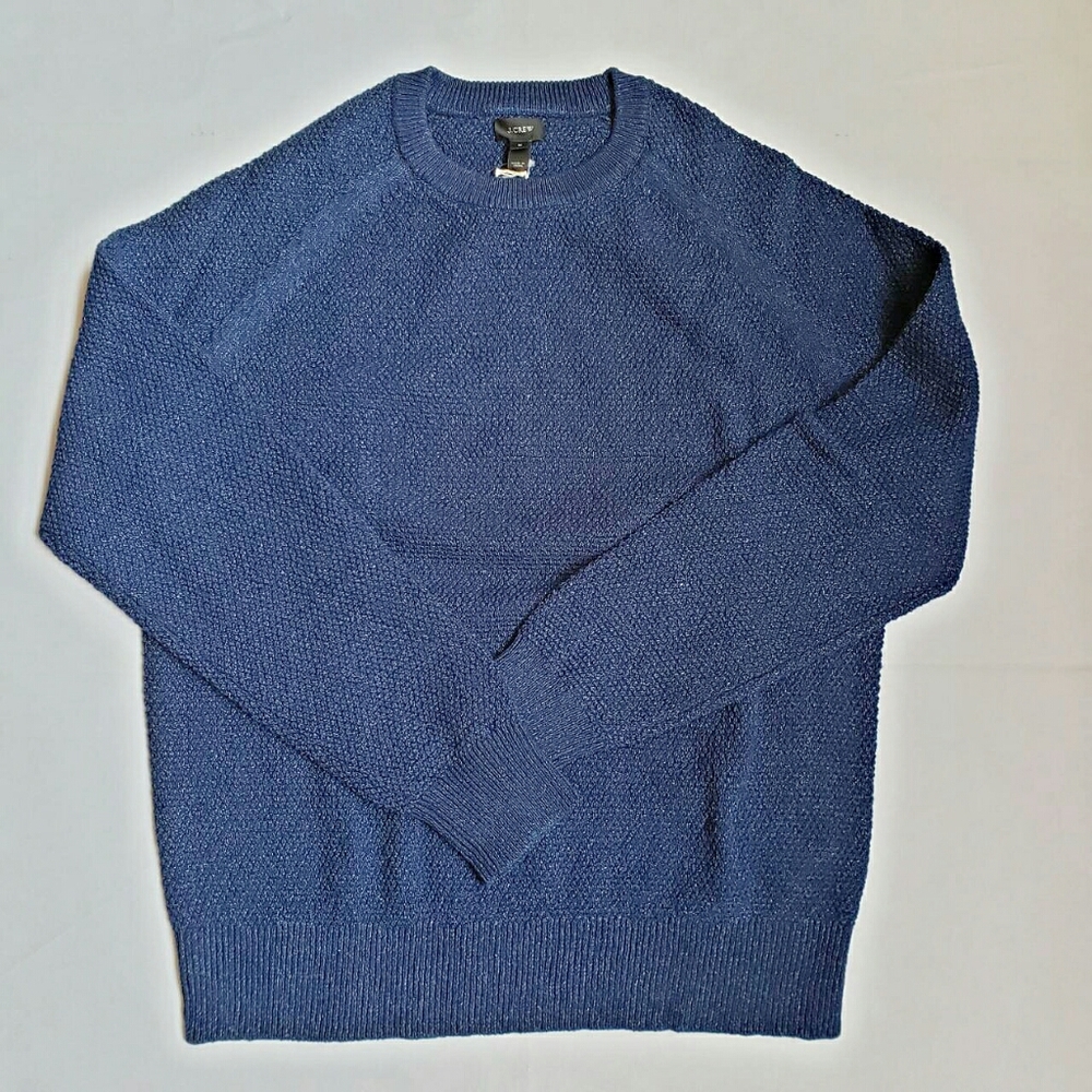 Men's J.Crew Indigo Blue Textured Sweater